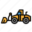 bulldozer, construction, excavator, industry, transportation 