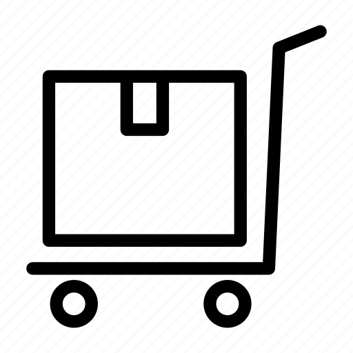 Box, carton, dolly, package, trolley icon - Download on Iconfinder