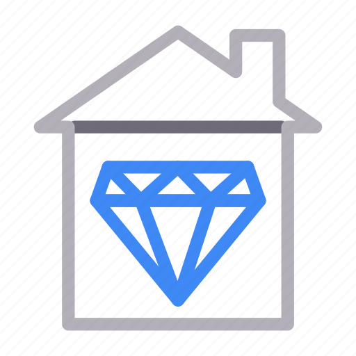 Building, construction, diamond, home, house icon - Download on Iconfinder