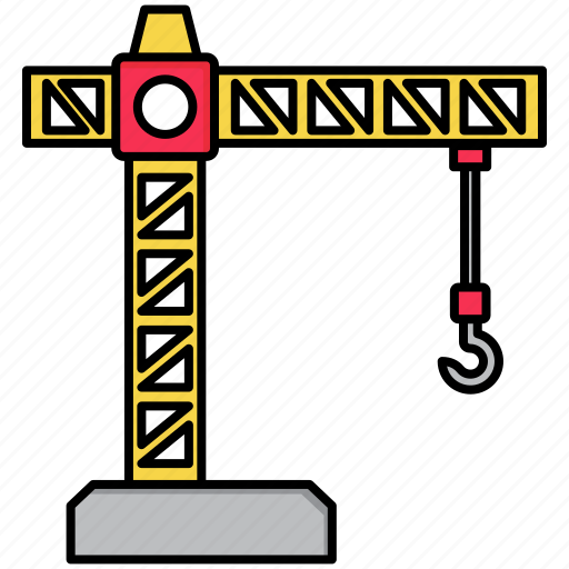 Building, construction, crane, equipment, illustration, industry, machinery icon - Download on Iconfinder