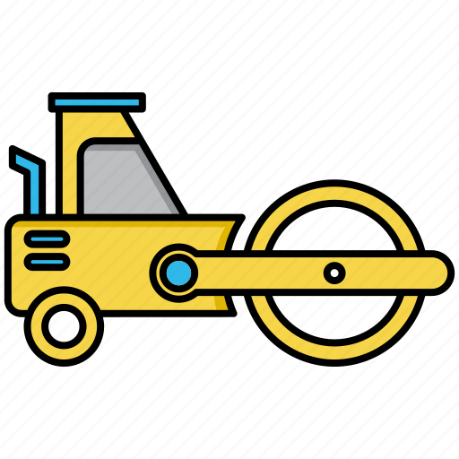 Construction, equipment, industry, machine, machinery, road, roller icon - Download on Iconfinder