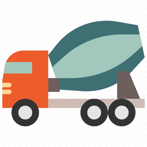 Cement, mixer, truck, construction, transport, vehicle icon - Download on Iconfinder