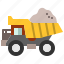 dump, truck, construction, garbage, transport, vehicle 