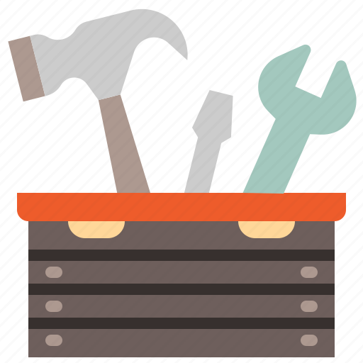 Toolbox, tool, construction, repair, mechanic, hammer icon - Download on Iconfinder