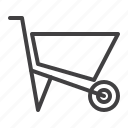 wheelbarrow, construction, trolley, cart