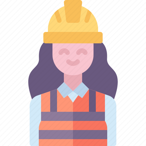 Contractor, building, trade, construction, worker, woman, avatar icon - Download on Iconfinder