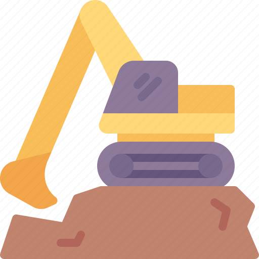 Excavator, construction, vehicle, industry, work icon - Download on Iconfinder