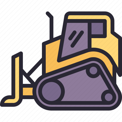 Bulldozer, vehicle, excavator, construction, tractor icon - Download on Iconfinder