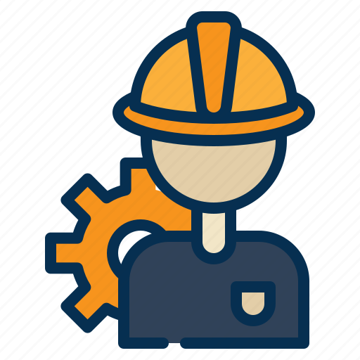 Man, worker, construction, gear, cog icon - Download on Iconfinder