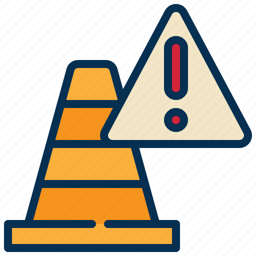 Traffic, cone, construction, alert, exclamation, beware icon - Download on Iconfinder
