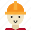 avatar, worker, construction, man 