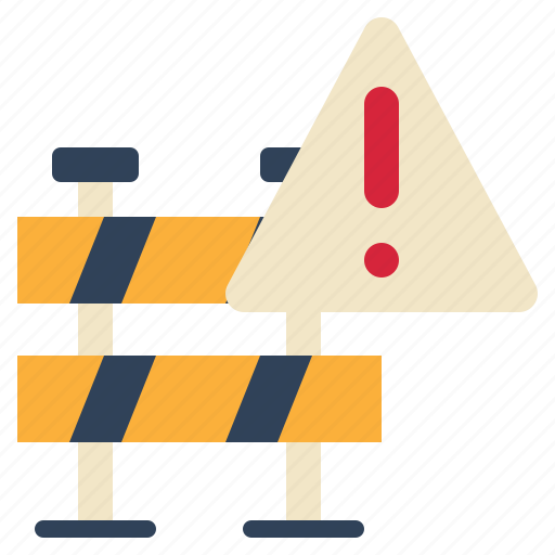 Barrier, traffic, beware, alert, construction, exclamation icon - Download on Iconfinder