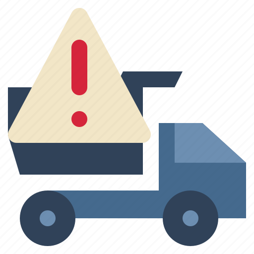 Beware, truck, construction, exclamation, warning icon - Download on Iconfinder