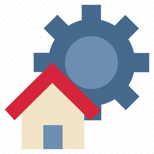 Home, construction, gear, cog, repair, building icon - Download on Iconfinder