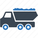 construction, loading, material, transport, dump truck