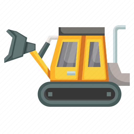 Crawler, loader, constructioncar, transportation, truck, bulldozer icon - Download on Iconfinder