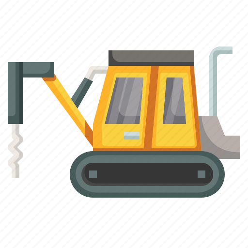 Drilling, machine, constructioncar, transportation, truck, bulldozer icon - Download on Iconfinder