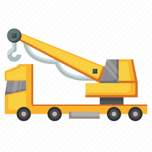 Hydraulic, truck, crane, constructioncar, transportation, bulldozer icon - Download on Iconfinder