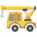 rough, terrain, crane, constructioncar, transportation, truck, bulldozer