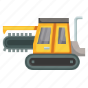 track, trencher, constructioncar, transportation, truck, bulldozer