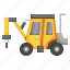 wheel, hammer, constructioncar, transportation, truck, bulldozer 