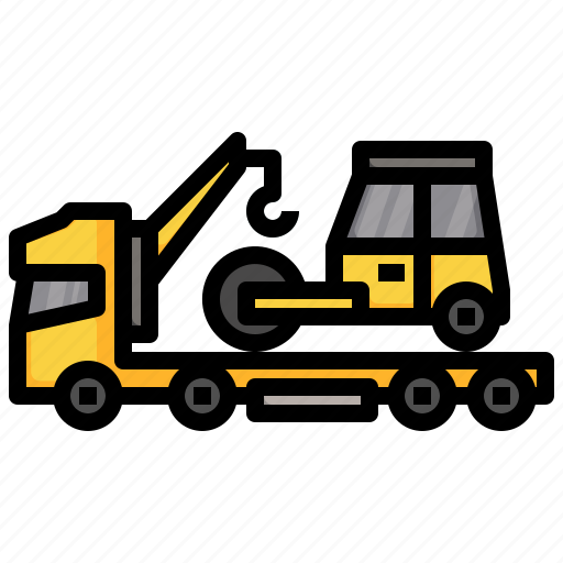 Tow, truck, constructioncar, transportation, bulldozer icon - Download on Iconfinder