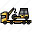 tow, truck, constructioncar, transportation, bulldozer 