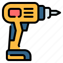 construction, drill, driller, drilling, hand drill, repair, tool