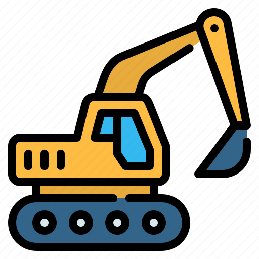 Bulldozer, construction, digger, excavator, heavy vehicle, machinery, vehicle icon - Download on Iconfinder