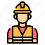 avatar, builder, construction, engineer, industry, man, worker 