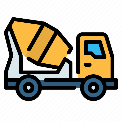 Cement, concrete, construction, mixer, transportation, truck, vehicle icon - Download on Iconfinder
