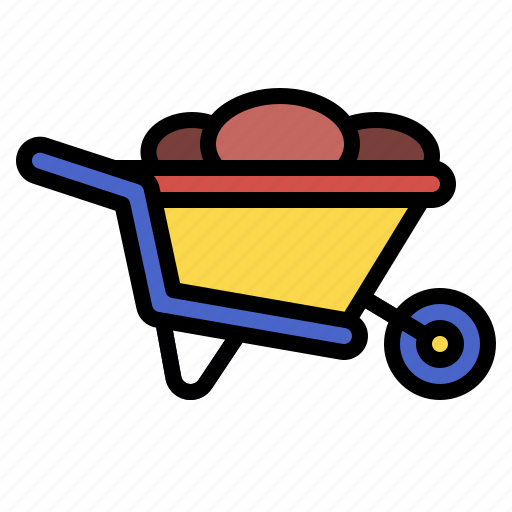 Construction, wheelbarrow, constrction, cart, tool icon - Download on Iconfinder