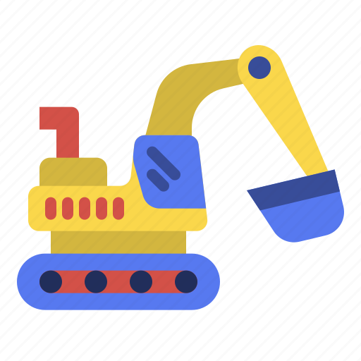 Construction, excavator, vehicle, bulldozer, digger, machinery icon - Download on Iconfinder