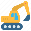 bulldozer, construction, digger, excavator, heavy vehicle, machinery, vehicle