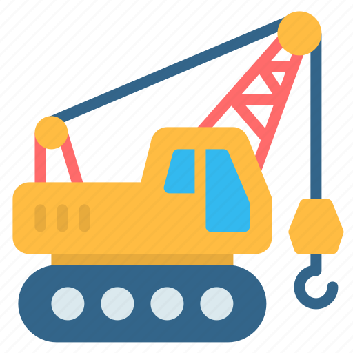 Construction, crane, hook, lift, transportation, truck, vehicle icon - Download on Iconfinder