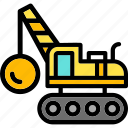 wrecking, crane, transport, construction, vehicle