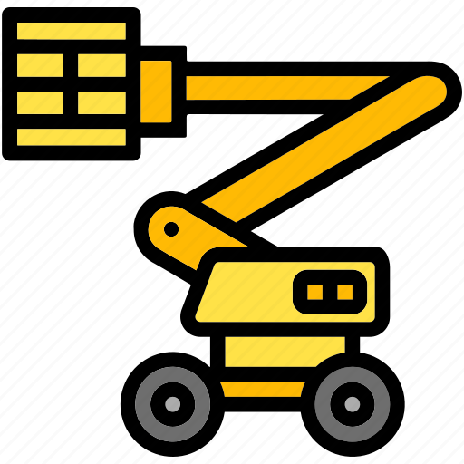 Boom, lift, transport, construction, vehicle icon - Download on Iconfinder