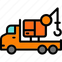 towing, truck, transport, construction, vehicle