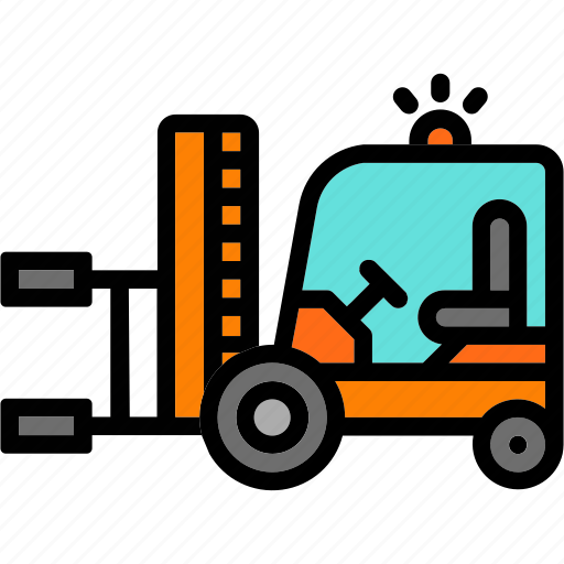 Forklift, work, transport, construction, vehicle icon - Download on Iconfinder
