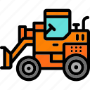 bulldozer, work, transport, construction, vehicle