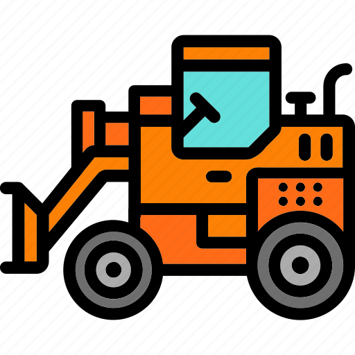 Bulldozer, work, transport, construction, vehicle icon - Download on Iconfinder