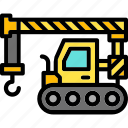 crane, construction, truck, machinery, lifting
