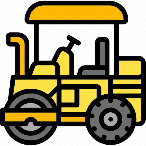 Asphalt, paver, transport, construction, vehicle icon - Download on Iconfinder