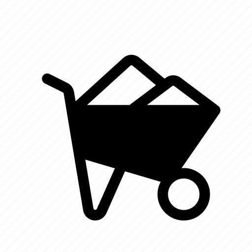 Wheelbarrow, transport, vehicle, construction, tool icon - Download on Iconfinder