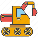 dig, digger, equipment, excavation vehicle, heavy, industry, machine
