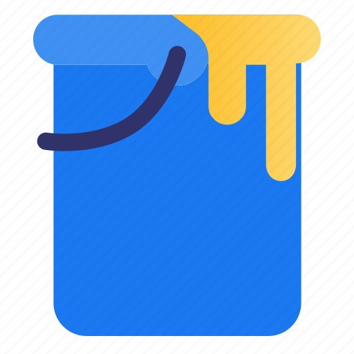 Bucket, building, construction, paint, paint bucket, painting, work icon - Download on Iconfinder