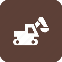 bulldozer, excavator, construction
