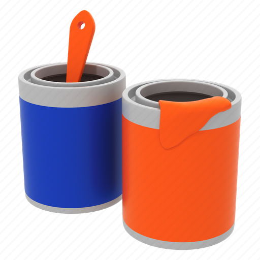 Paint, bucket, paint bucket, color bucket, painting, brush, construction icon - Download on Iconfinder