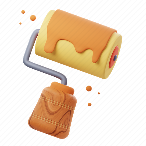 Paint, paint roller, roller, painting, tool, construction, wall icon - Download on Iconfinder