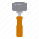 mallet, sledgehammer, hammer, construction, tool